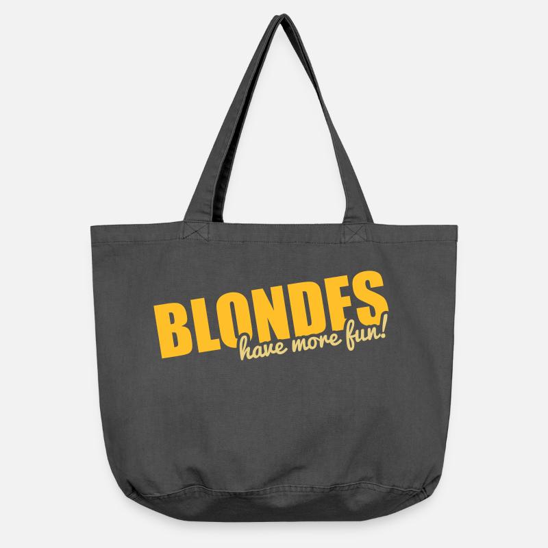 Blondes have more fun! - Vintage-washed Shopper - vintage black