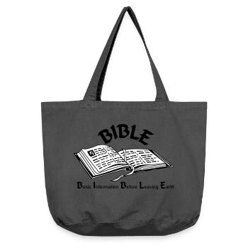 Bibel - Vintage-Washed Shopper - Vintage Schwarz - Vorne