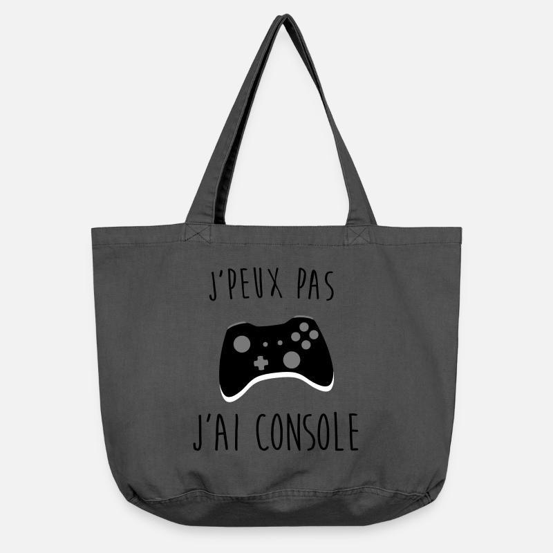 j'peux pas j'ai console - Sac cabas vintage délavé - noir vintage