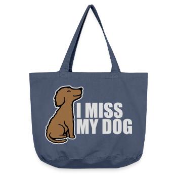 Mon chien Dog Amamant Dog Love Logo de blague - Sac cabas vintage délavé - vintage bleu jeans - Devant