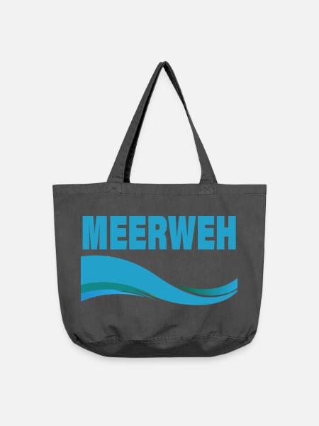 MEERWEH - Vintage-Washed Shopper - Vintage Schwarz