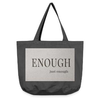 Genug – gerade genug - Vintage-Washed Shopper - Vintage Schwarz - Vorne