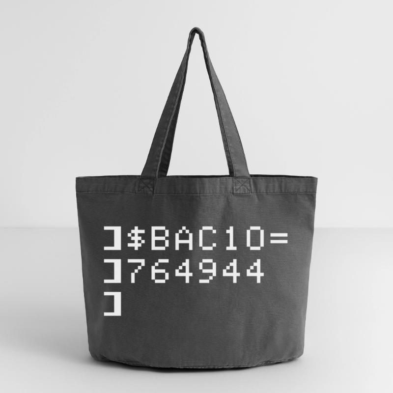 Bacio BAC10 8-bits Esadecimal Code Nerd Pixel Art Sac cabas vintage délavé