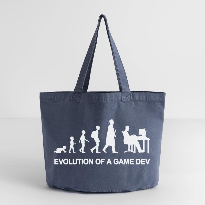Game Developer Evolution Vintage-Washed Shopper