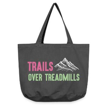 Trailrunning - Trails über Laufbänder - Vintage-Washed Shopper - Vintage Schwarz - Vorne