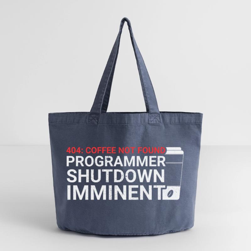 Aus Kaffee Code generieren Programmierer Vintage-Washed Shopper