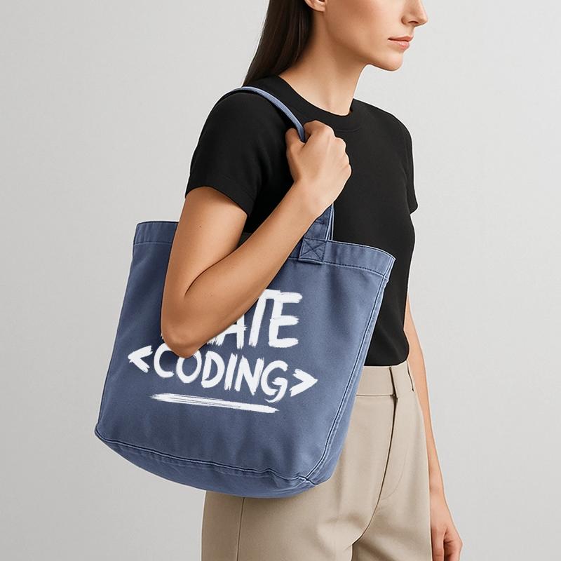 Je déteste coder Programmeur Web Sac cabas vintage délavé