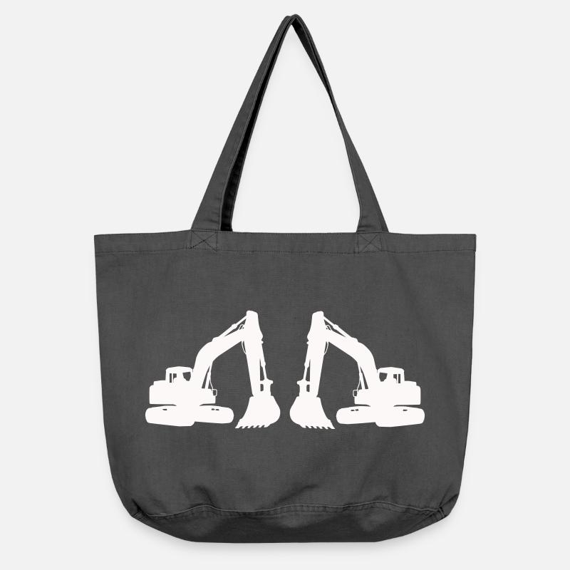 Doppel Bagger Silhouette - Vintage-Washed Shopper - Vintage Schwarz
