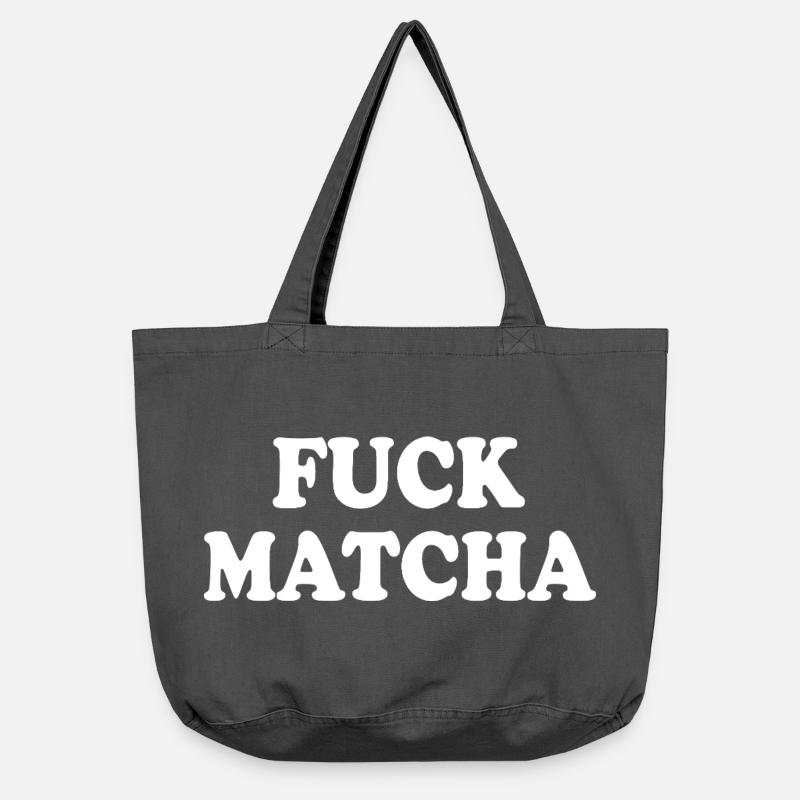 Fuck matcha - Vintage-washed Shopper - vintage black