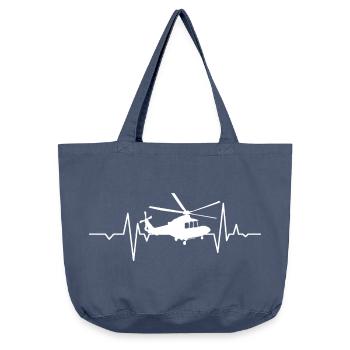 Hubschrauber Herzschlag  Pulsschlag - Vintage-Washed Shopper - Vintage Denim - Vorne