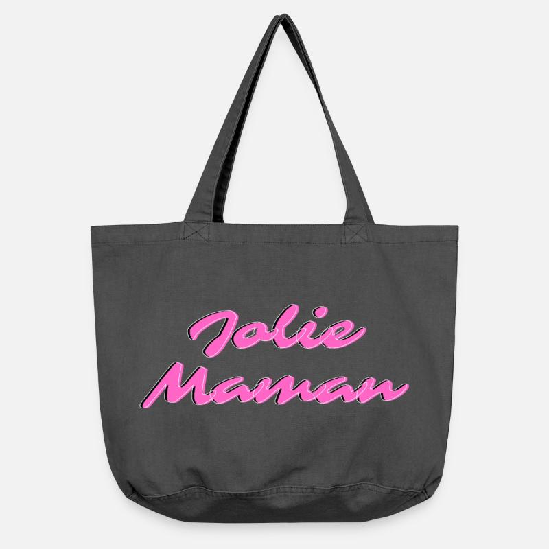 Hübsche neonrosa Mama - Vintage-Washed Shopper - Vintage Schwarz