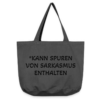 sarcasm traces saying humor - Vintage-washed Shopper - vintage black - Front