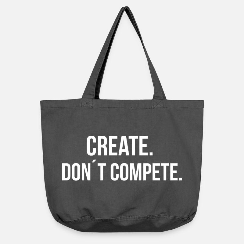CREATE. DON´T COMPETE. | Greyline Official - Vintage-Washed Shopper - Vintage Schwarz
