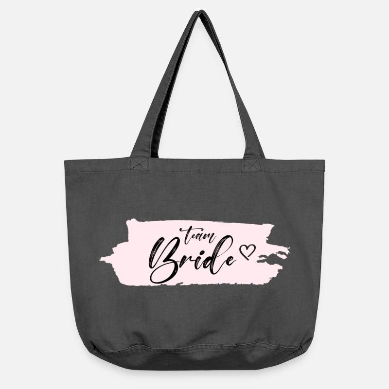 Bride -Team Bride! Personalisierbar - Vintage-Washed Shopper - Vintage Schwarz