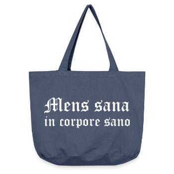 Mens sana in corpore sano - Vintage-washed Shopper - vintage denim - Front
