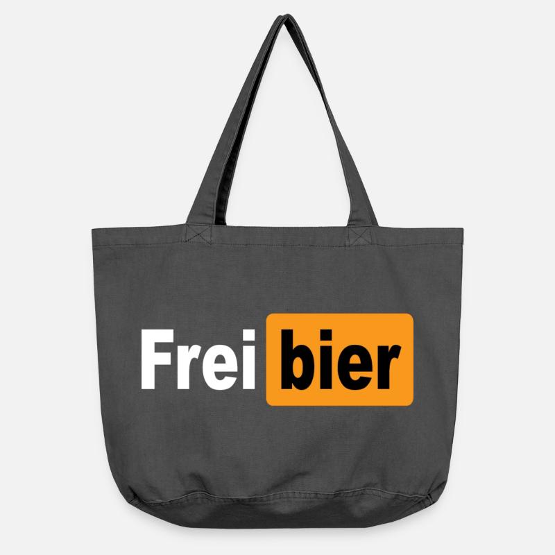 FREIBIER - Vintage-Washed Shopper - Vintage Schwarz