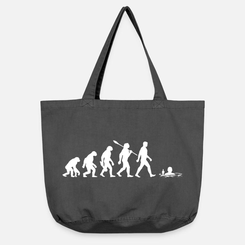 Evolution - Ice baths - Winter bathing - Ice bathing - Vintage-washed Shopper - vintage black