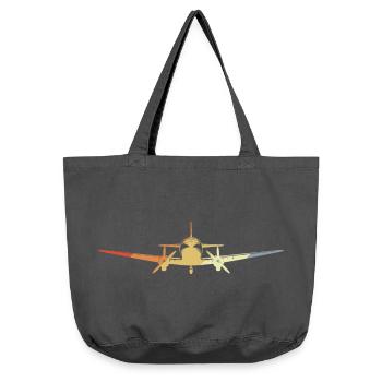 Jet Plane Vintage Look - Vintage-washed Shopper - vintage black - Front