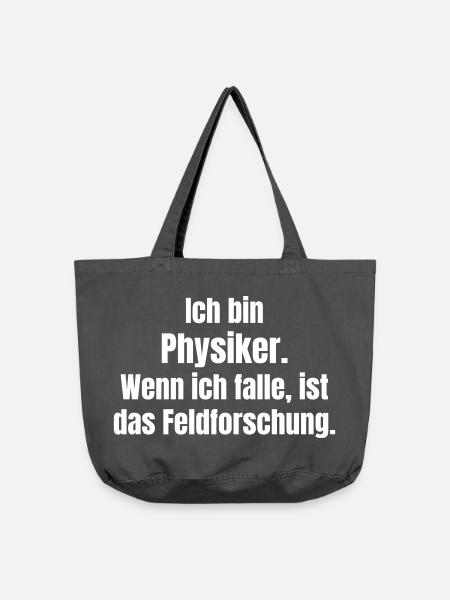 Physiker Feldforschung Spruch - Vintage-Washed Shopper - Vintage Schwarz