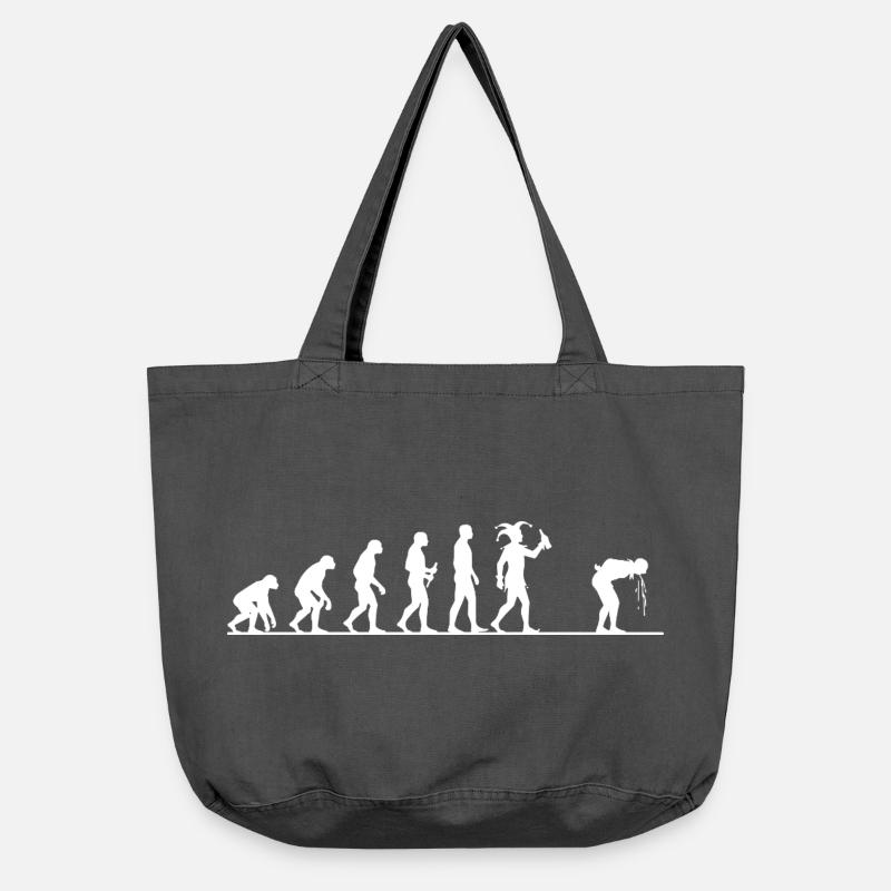 Carnival Evolution – From Monkey to Fool - Vintage-washed Shopper - vintage black