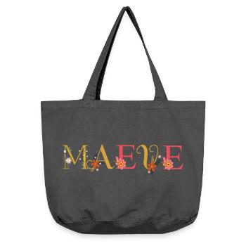 MAEVE Name Decorated with Flowers - Vintage-washed Shopper - vintage black - Front