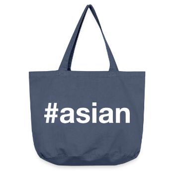 Asie asiatique Hashtag - Sac cabas vintage délavé - vintage bleu jeans - Devant