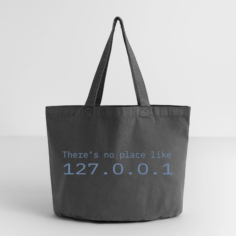 Programmeur Nerd IT Aucun endroit comme Localhost Sac cabas vintage délavé