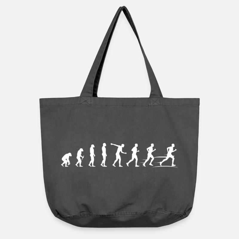 Evolution der Bewegung - Läufer Marathon  - Vintage-Washed Shopper - Vintage Schwarz