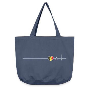 Drapeau Heartbeat belgium - Sac cabas vintage délavé - vintage bleu jeans - Devant