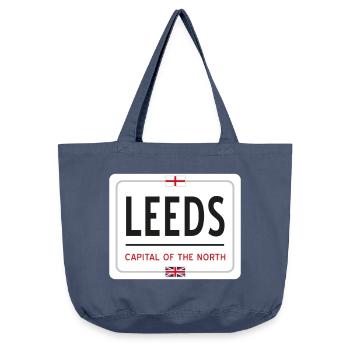 Leeds town sign - Vintage-washed Shopper - vintage denim - Front