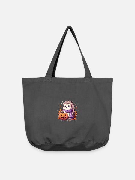 Igel Halloween - Vintage-Washed Shopper - Vintage Schwarz
