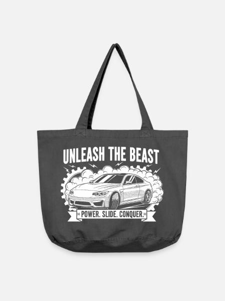 Unleash The Beast - Vintage-Washed Shopper - Vintage Schwarz