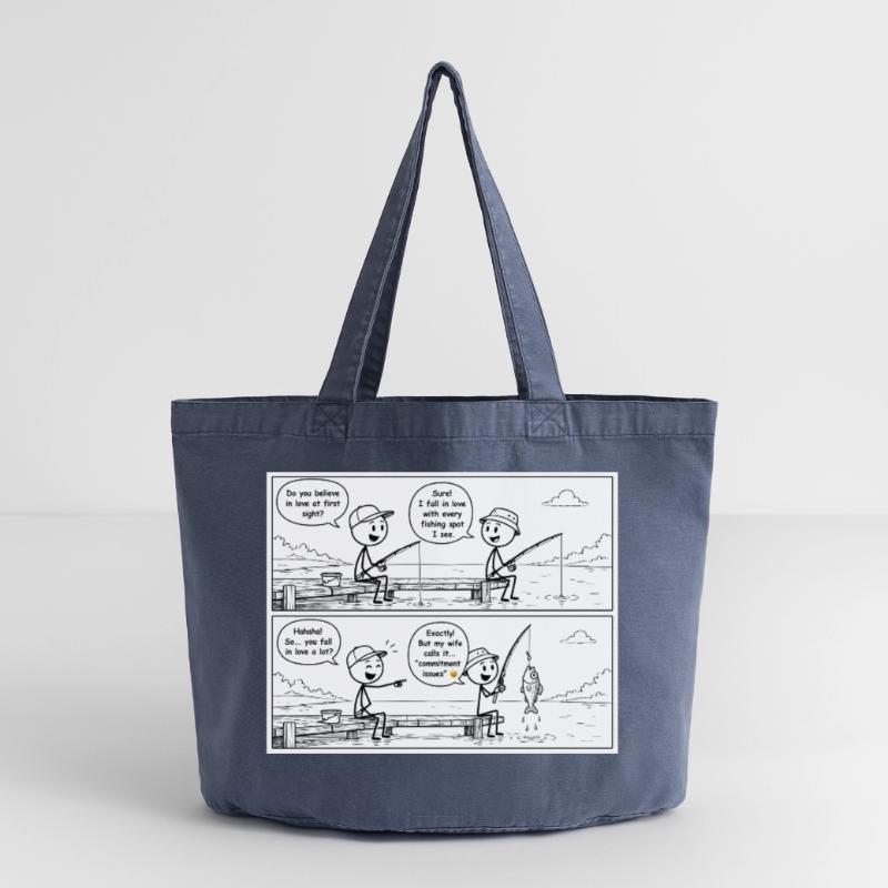 Hooked on Commitment Vintage-washed Shopper