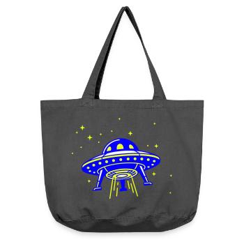 UFO – Visit from another galaxy - Vintage-washed Shopper - vintage black - Front
