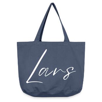 Lars Name T-Shirt Gift for Men - Vintage-washed Shopper - vintage denim - Front