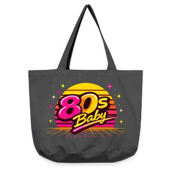 80s Neon Baby - Vintage-washed Shopper - vintage black - Front