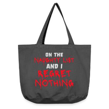Sur la liste des vilains et ne regrette rien Graffiti - Sac cabas vintage délavé - noir vintage - Devant
