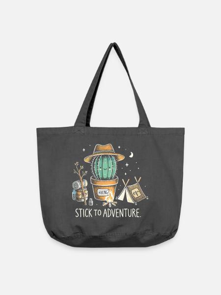 Stick to Adventure - Vintage-Washed Shopper - Vintage Schwarz