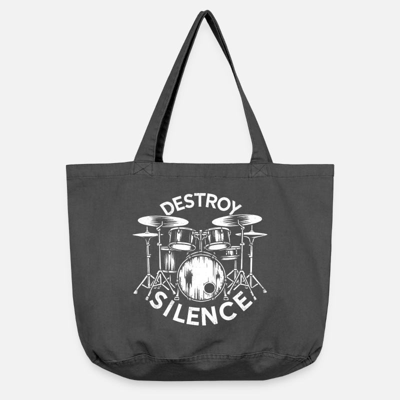 Destroy Silence Drummer - Sac cabas vintage délavé - noir vintage