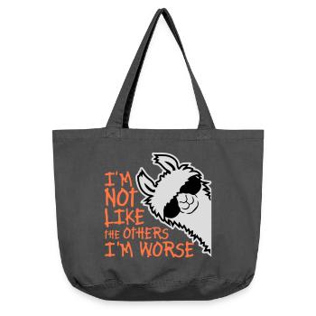 Lama Sonnenbrille Im Not Like The Others I'm Worse - Vintage-Washed Shopper - Vintage Schwarz - Vorne