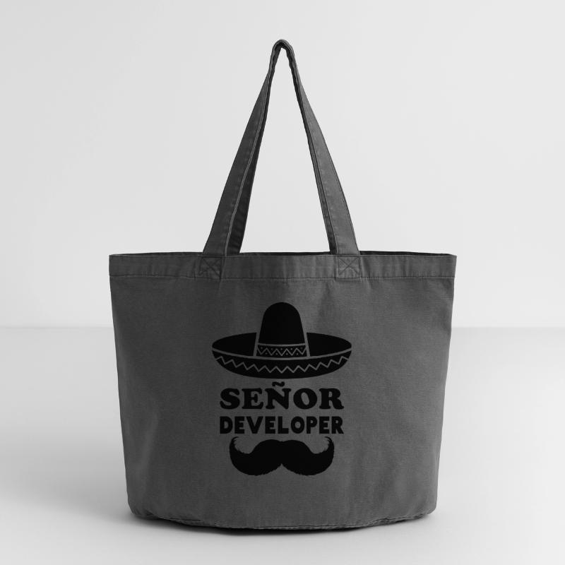 Señor Developer für Programmier & Senior Developer Vintage-Washed Shopper