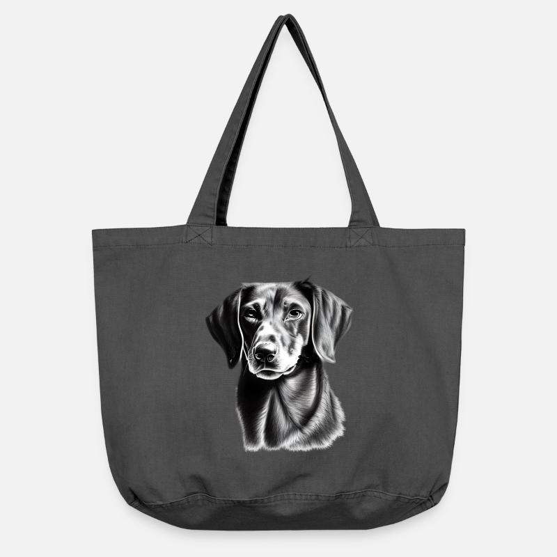 Teckel mignon - Sac cabas vintage délavé - noir vintage