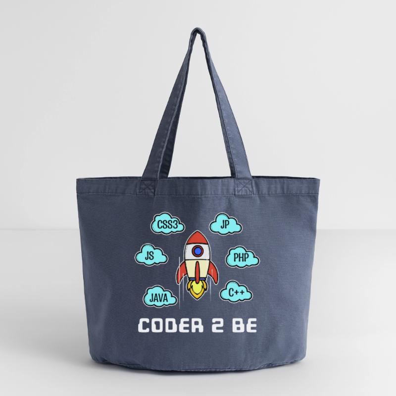 Déclaration du développeur Css Php Java C++ Programmeur Sac cabas vintage délavé