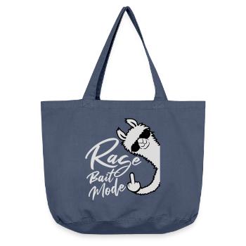 Rage Bait Llama Alpaca Sunglasses Middle Finger - Vintage-washed Shopper - vintage denim - Front