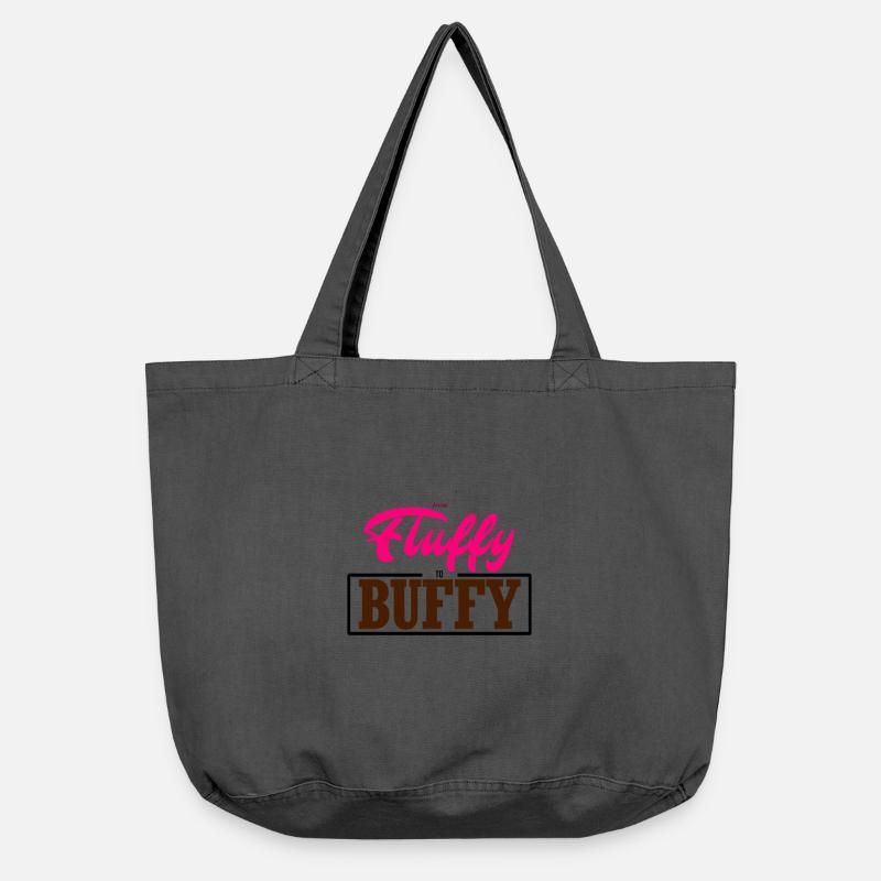 From Fluffy to Buffy - Vintage-washed Shopper - vintage black