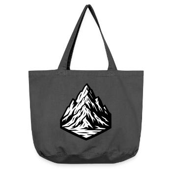 Berg Symbol - Vintage-Washed Shopper - Vintage Schwarz - Vorne