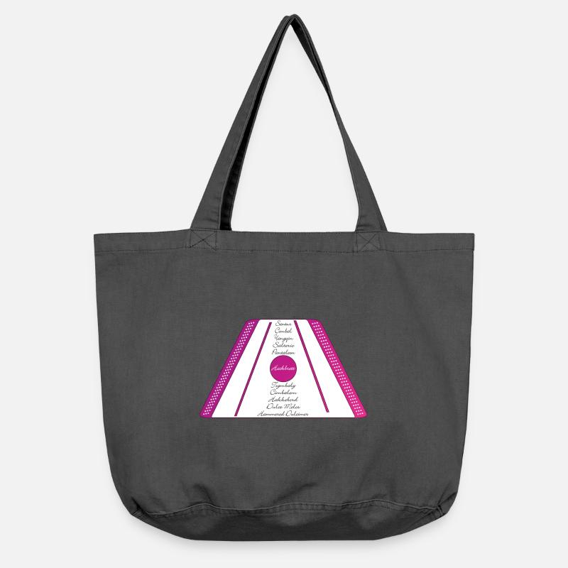 dulcimer purple pink - Vintage-washed Shopper - vintage black