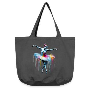 Balletttänzerin mit Tutu - Vintage-Washed Shopper - Vintage Schwarz - Vorne