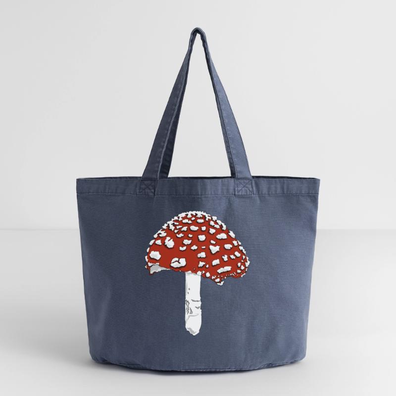 Toadstool toadstool amanita Vintage-washed Shopper