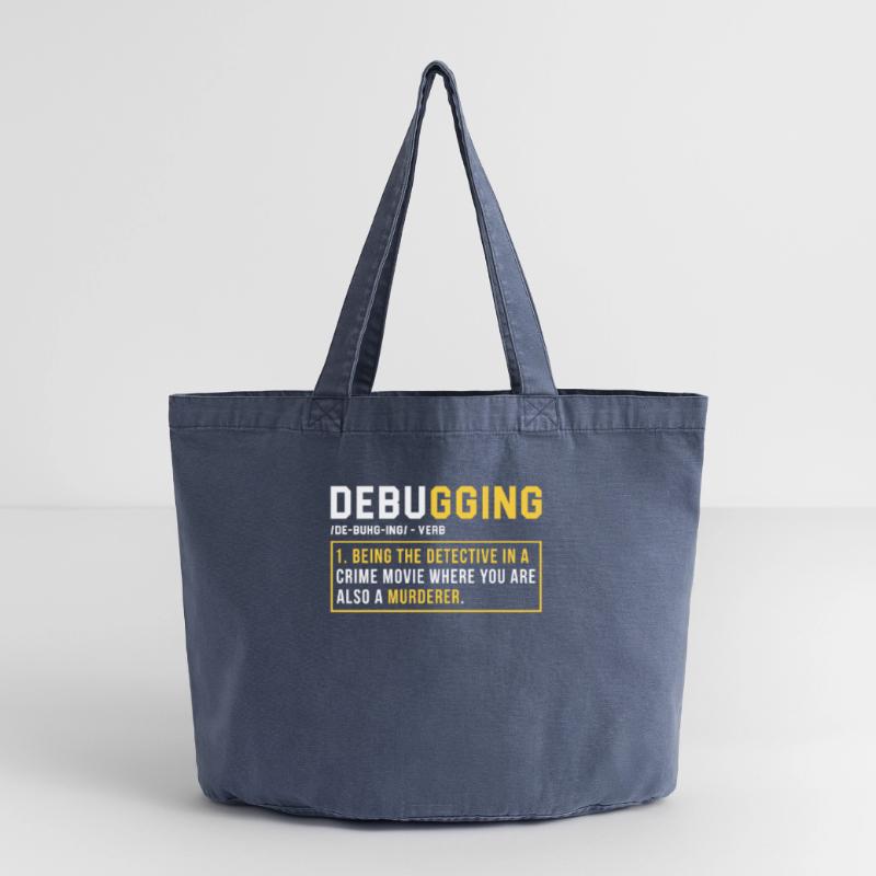 Debugging Programming Programmer Gift Vintage-washed Shopper